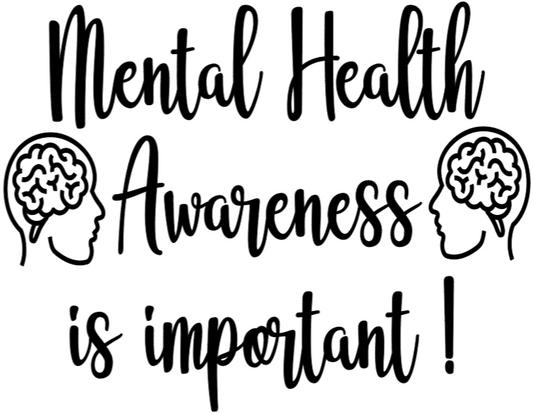 Mental Health Awareness is Important T-shirt: Bright Colors/ Black Design