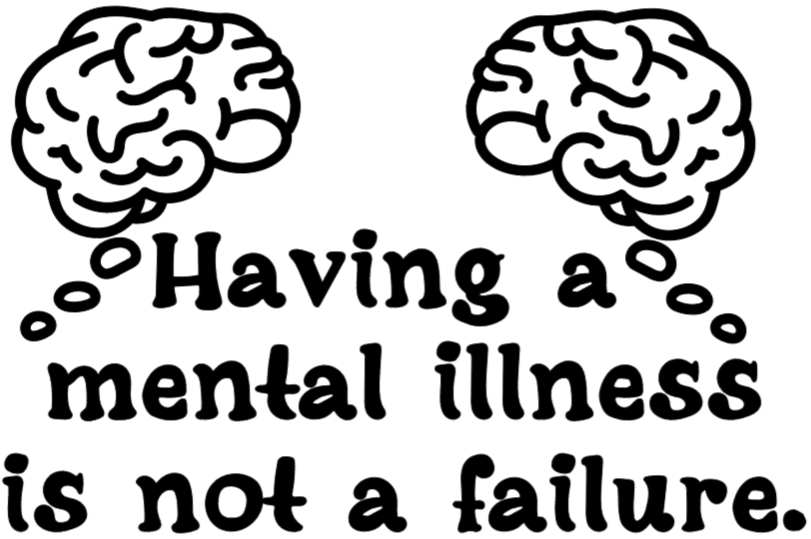 Having a Mental Illness: Hoodie/ Black Design