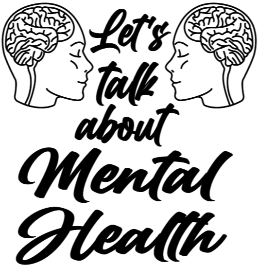 Let's Talk About Mental Health T-shirt: Original Colors/ Black Design