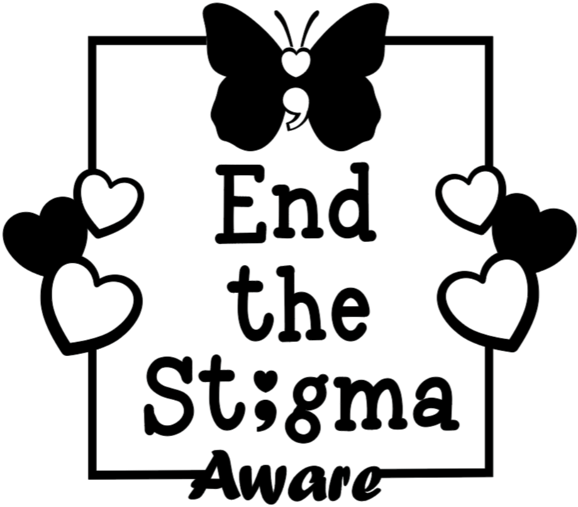 End The Stigma T-shirt #5- Black Design