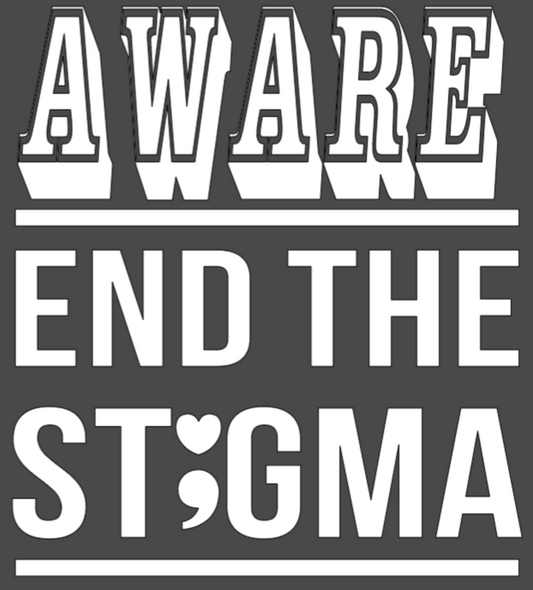 Aware End the Stigma Hoodie- White Design #3