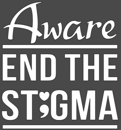Aware End the Stigma T-shirt #4- White design