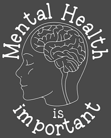 Let's Talk About Mental Health T-shirt: Original Colors/ White Design