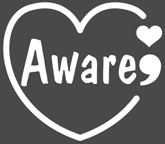 Aware Heart Sweatshirt-White Design