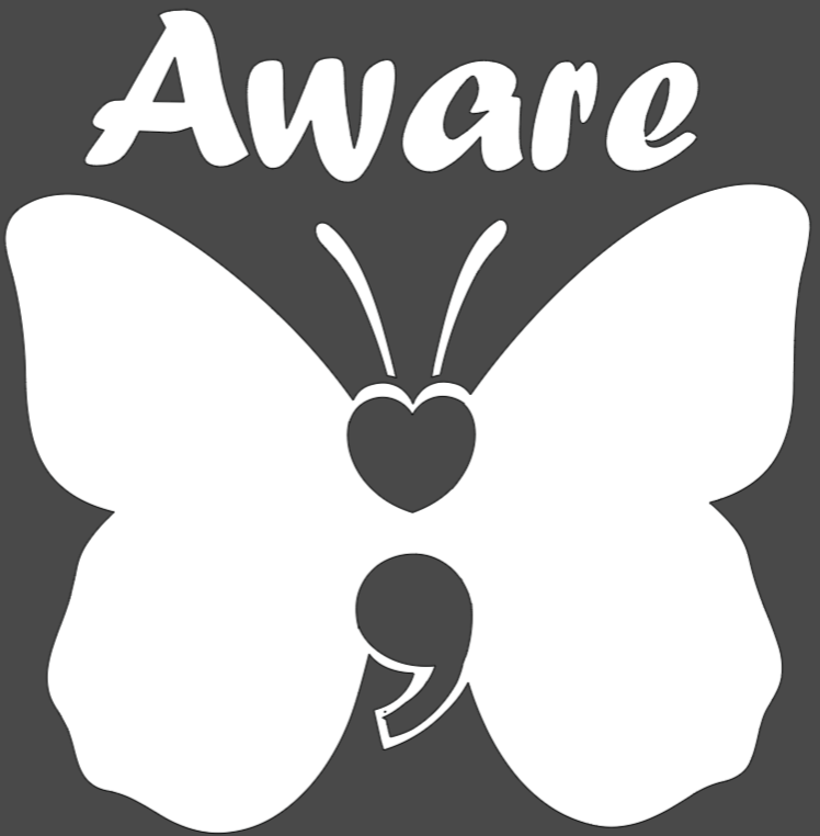Aware-End the Stigma Design #3-White design