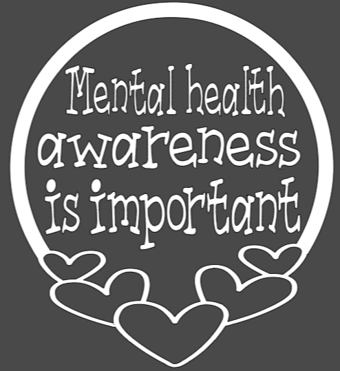 Mental Health Awareness T-shirt: Bright Colors/ White design