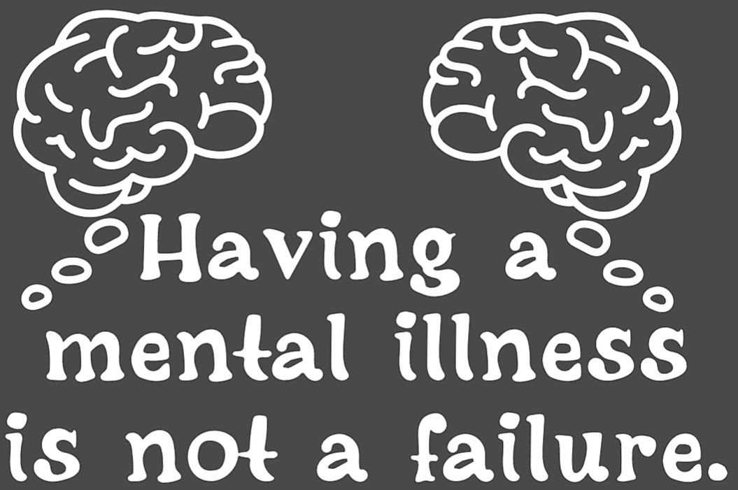 Having a mental illness T-shirt- Bright colors/ White design