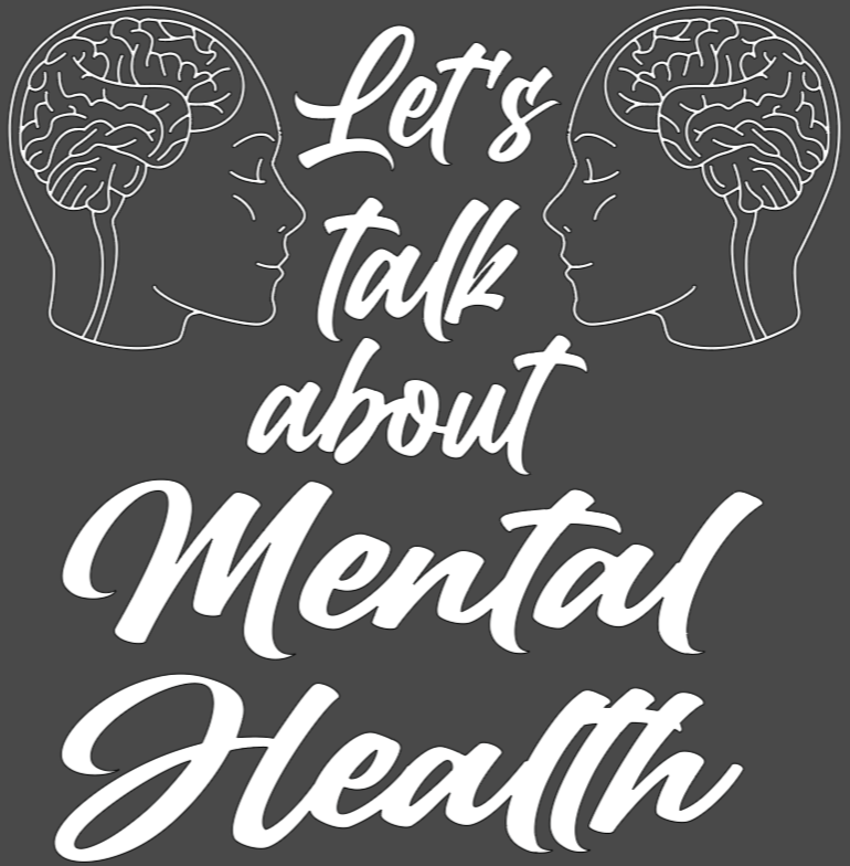 Let's Talk About Mental Health T-shirt: Original Colors/ White Design