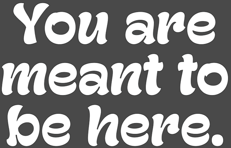 Be Here t-shirt- white design