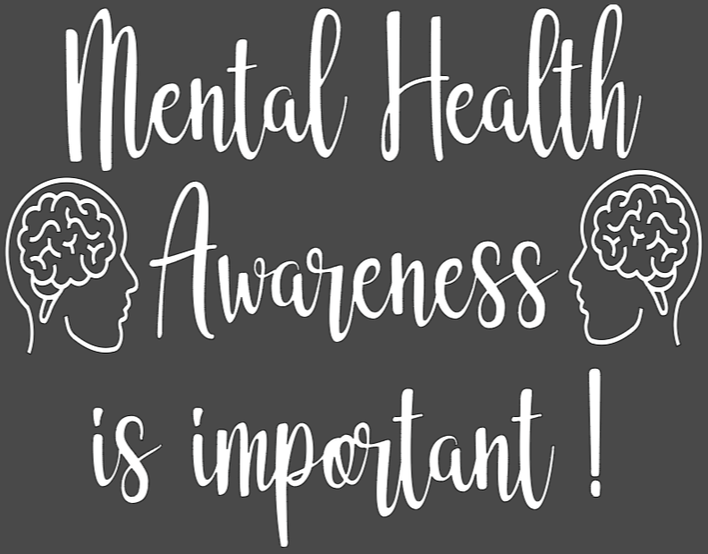 Mental Health Awareness is Important T-shirt: Bright Colors/ White Design