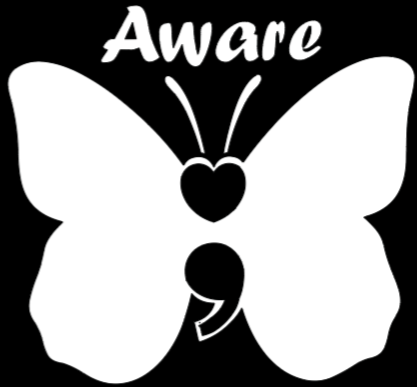 Aware End the Stigma Hoodie- White Design #1