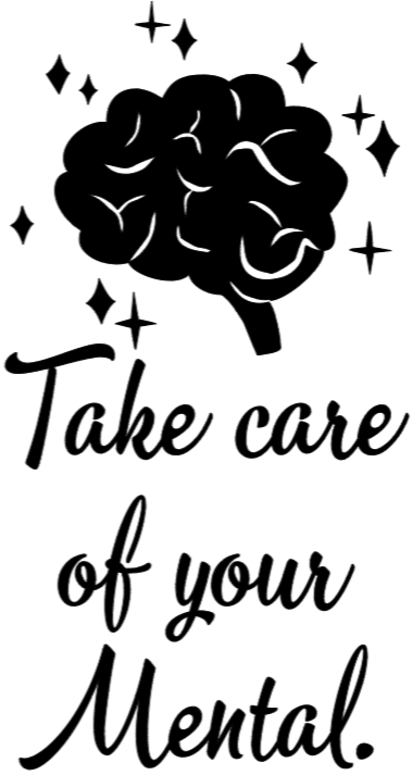 Take Care of your Mental T-shirt: Bright colors/ black design