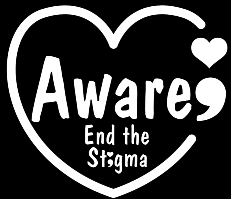 A. Heart End the Stigma T-shirt: White design