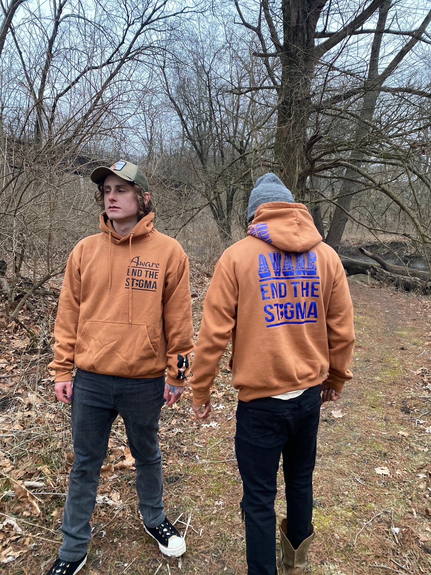 Aware End the Stigma: Hoodie/ Black Design #4
