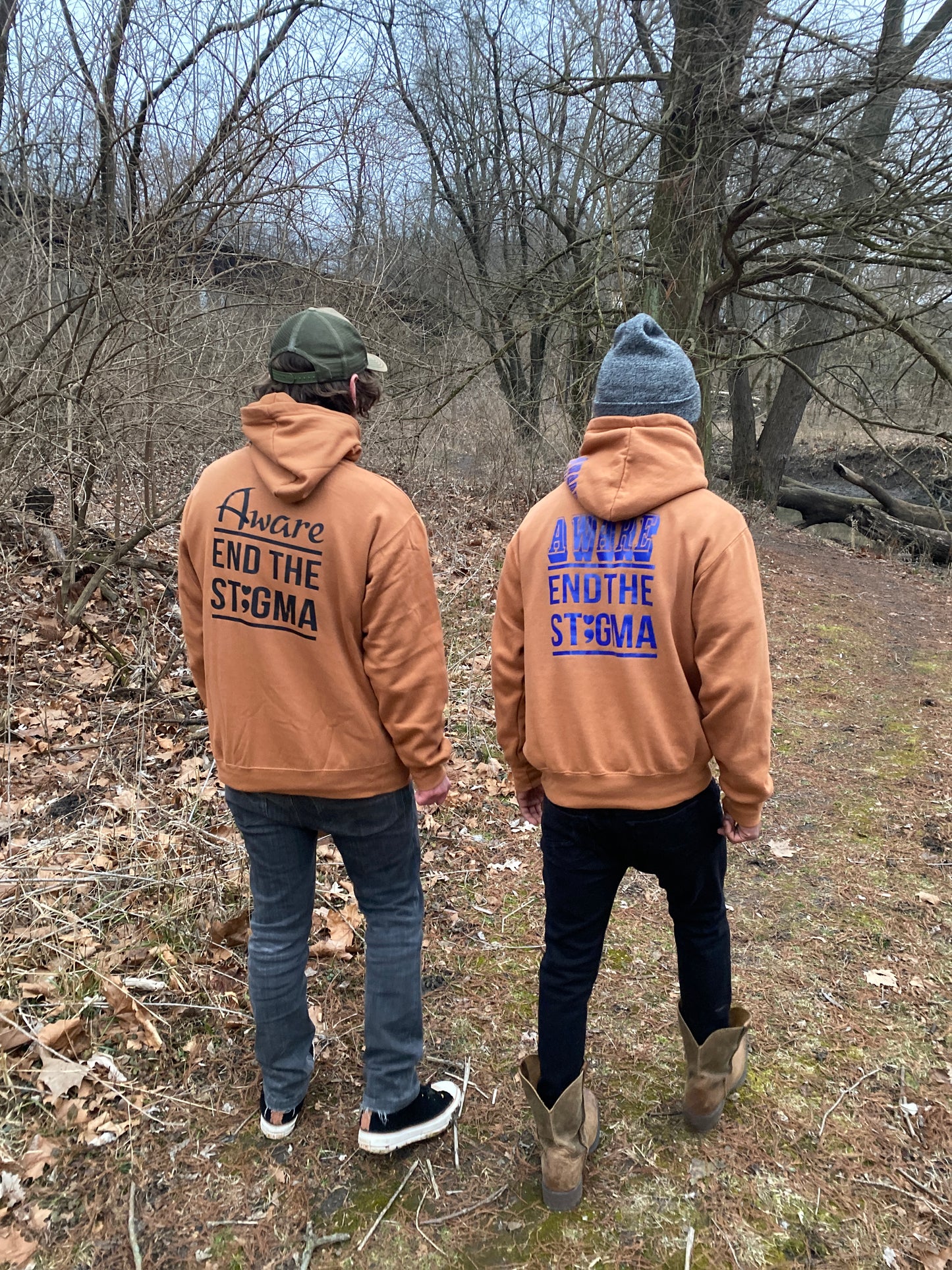 Aware End the Stigma: Hoodie/ Black Design #4