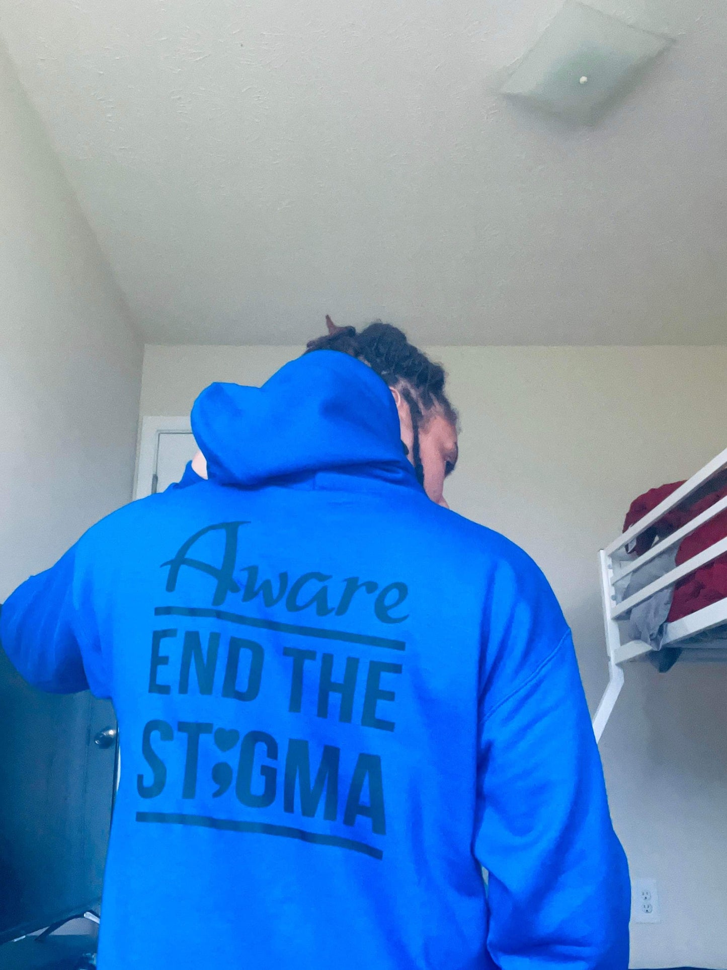 Aware End the Stigma: Hoodie/ Black Design #4