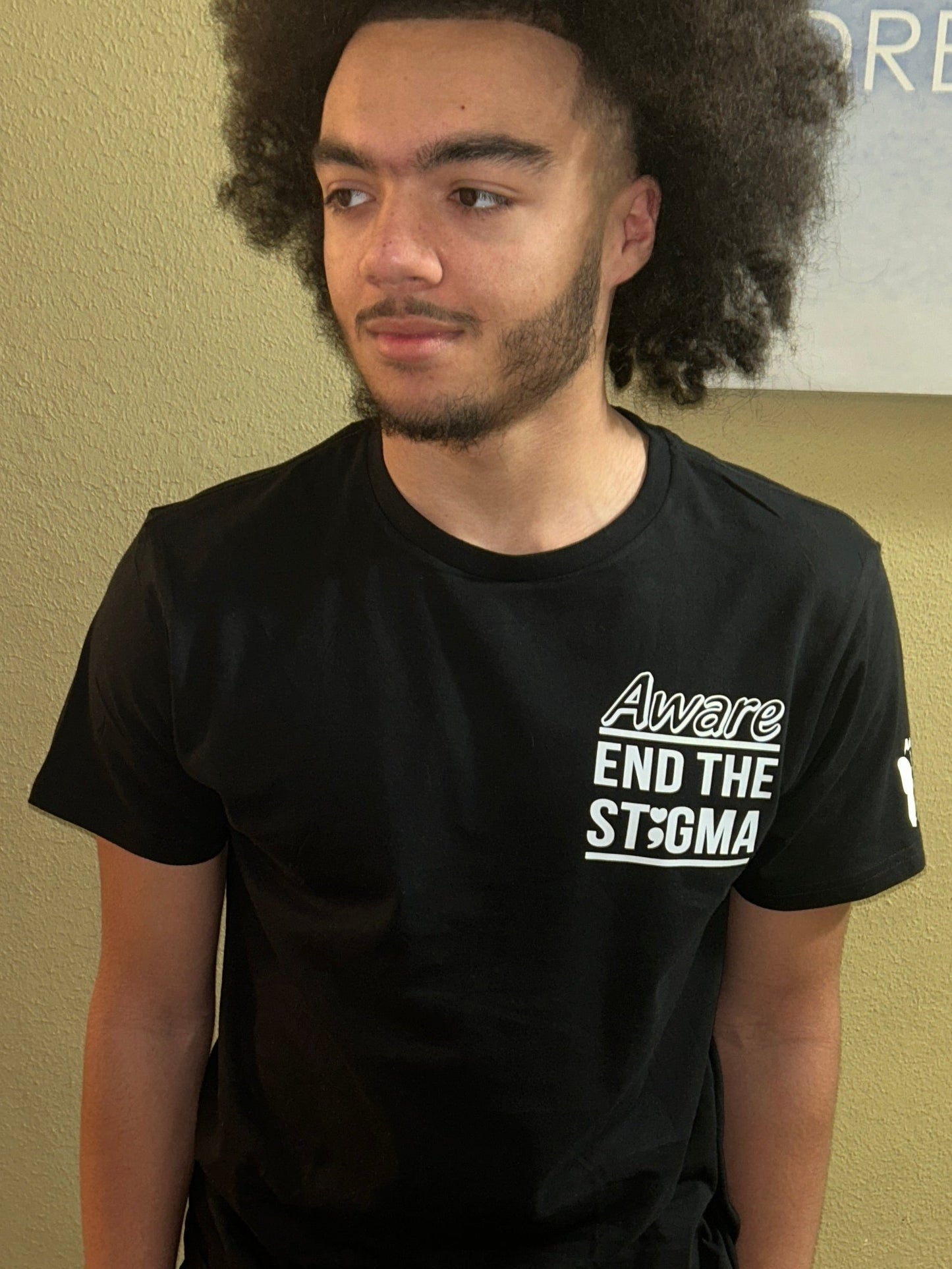 Aware End the Stigma T-shirt #1- White design