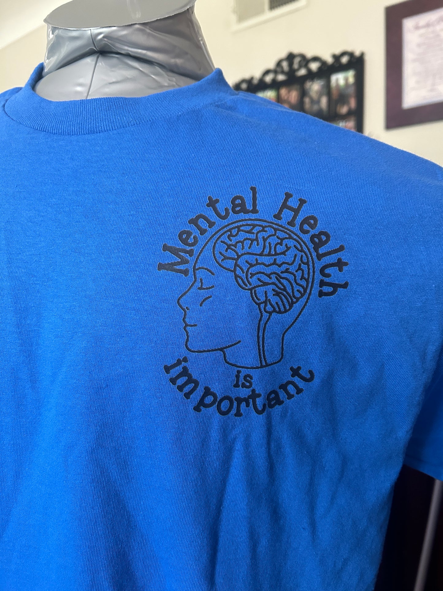 Let's Talk About Mental Health T-shirt: Original Colors/ Black Design