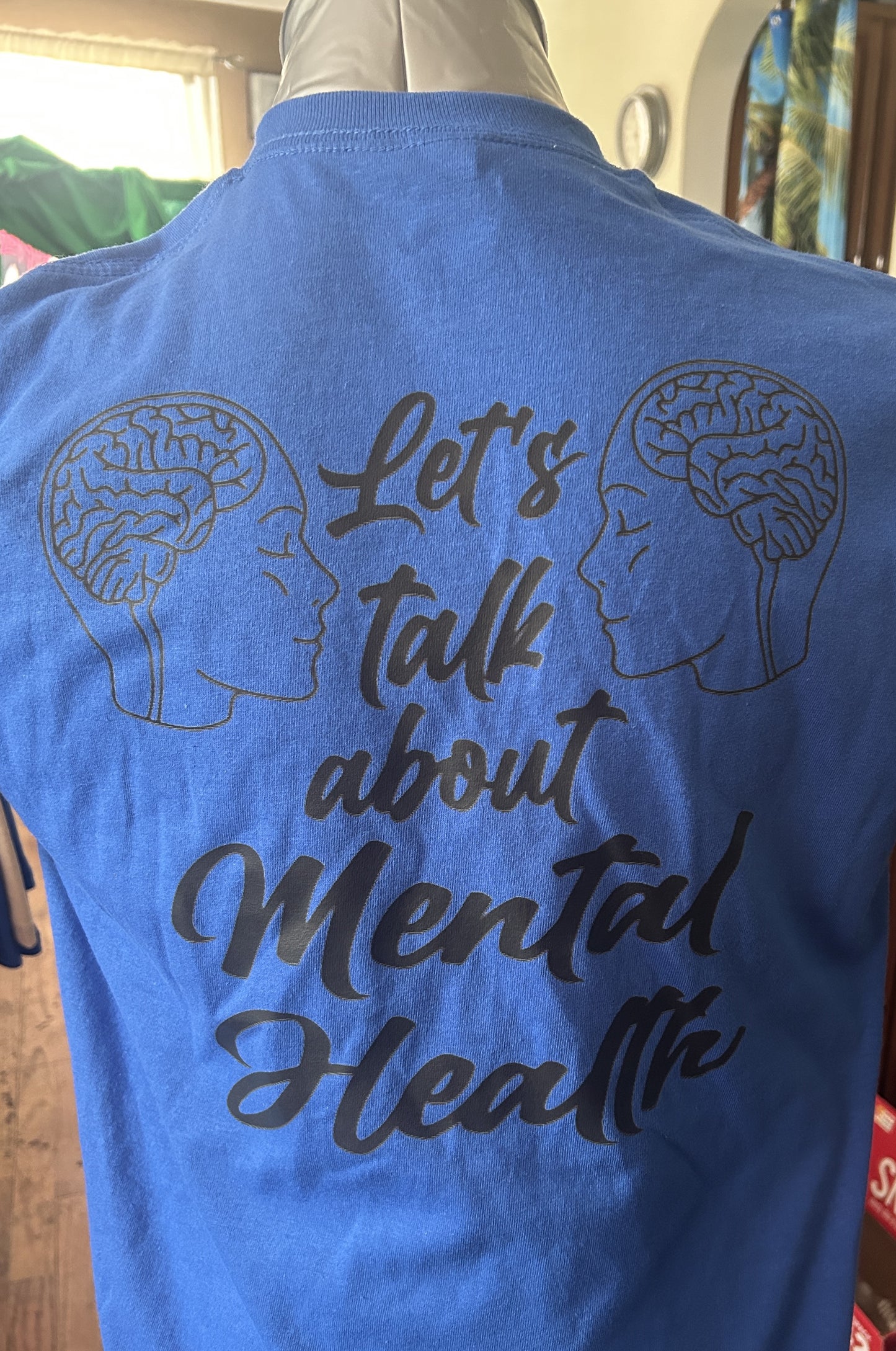 Let's Talk About Mental Health T-shirt: Original Colors/ Black Design