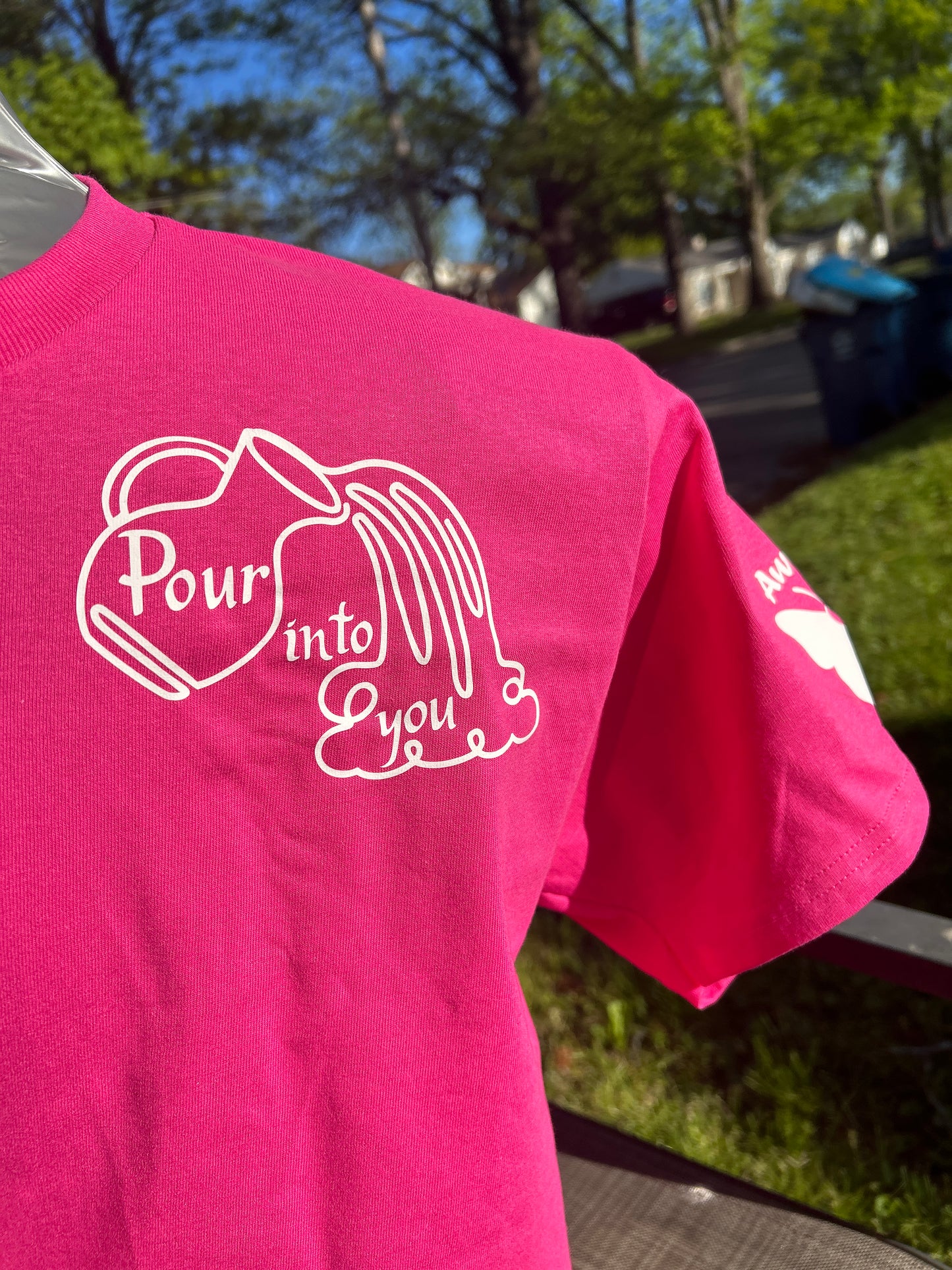 Pour into you t-shirt- Bright Colors/ White Design