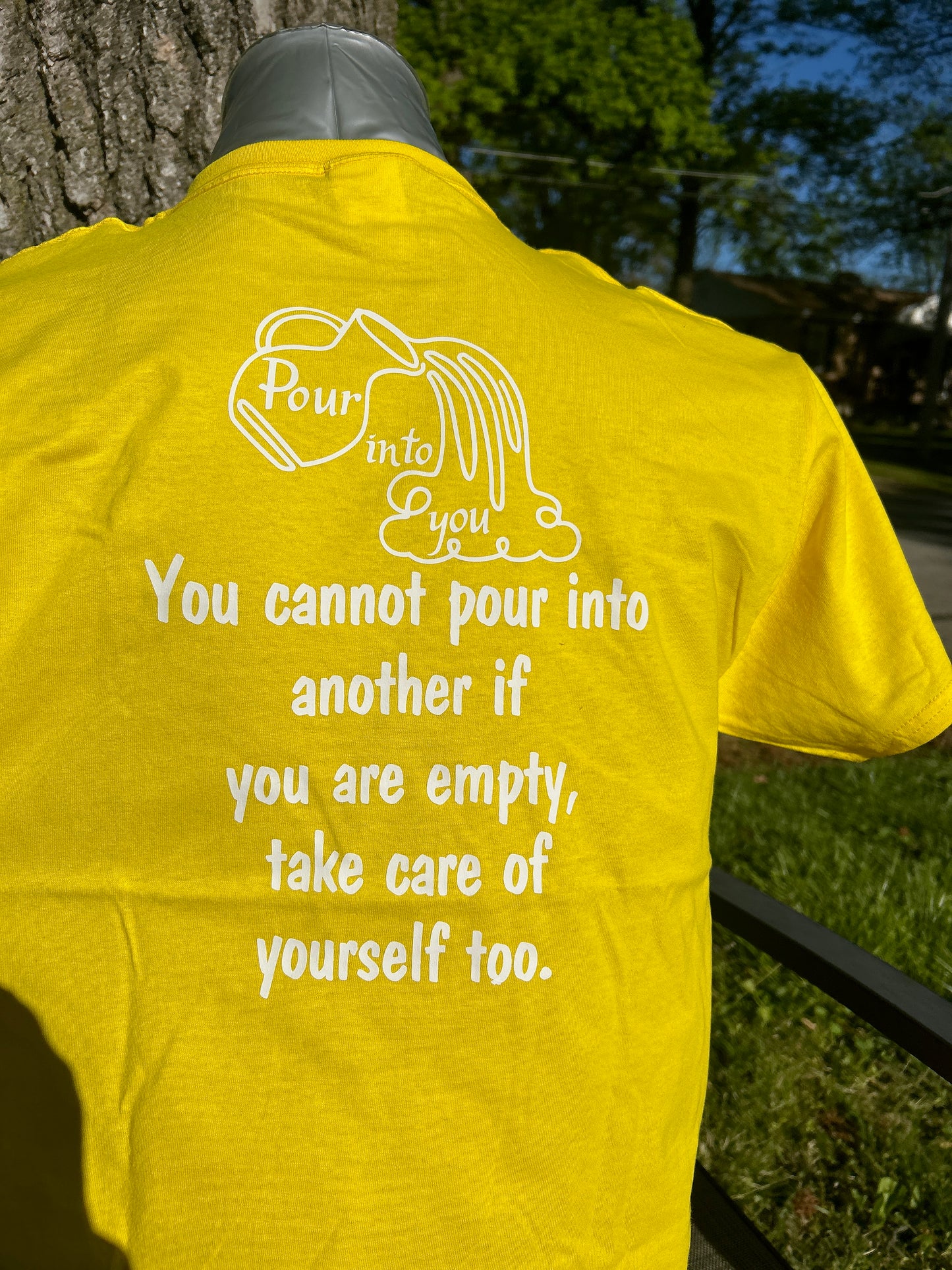 Pour into you t-shirt- Bright Colors/ White Design