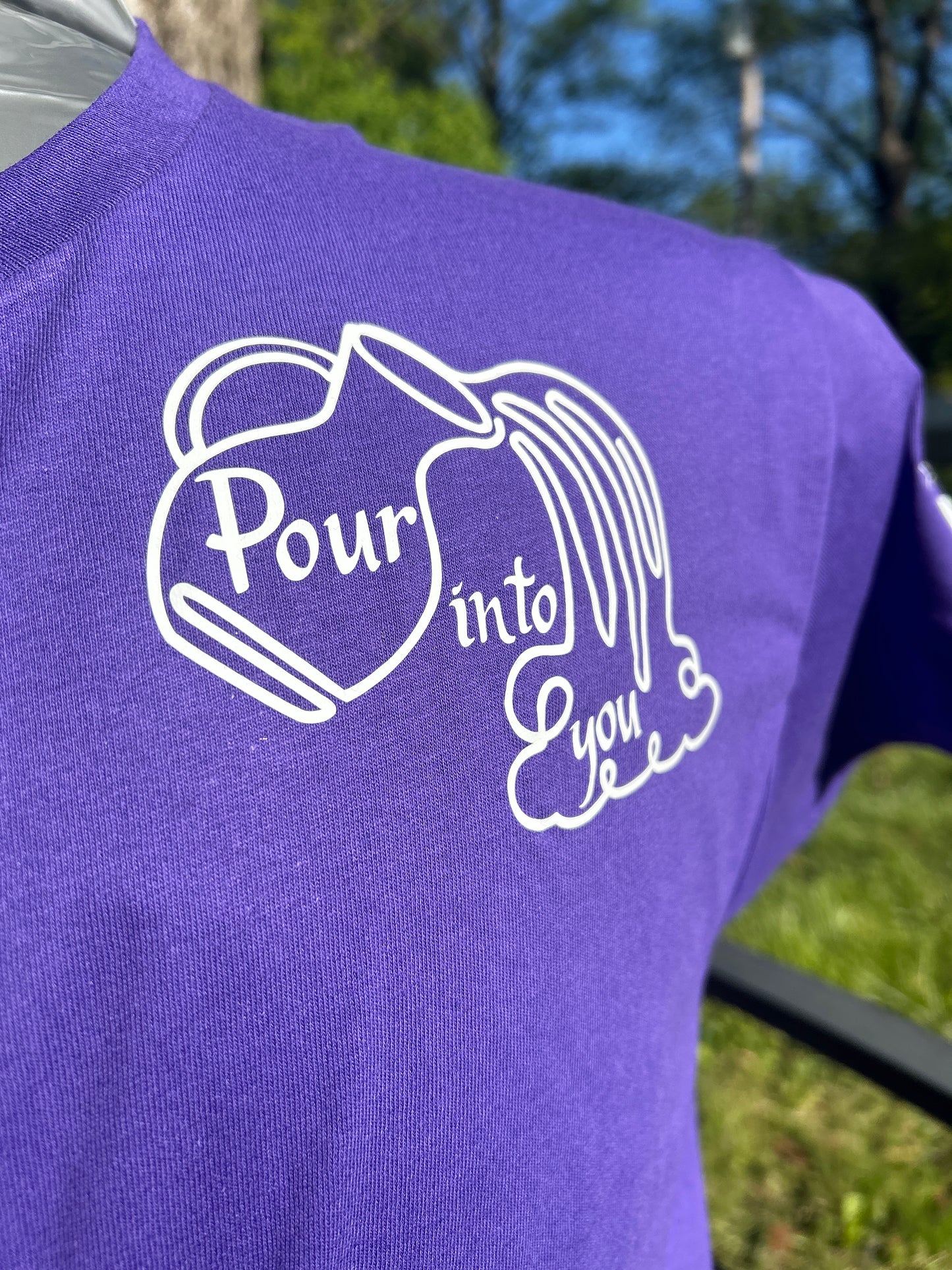 Pour into you t-shirt- Bright Colors/ White Design
