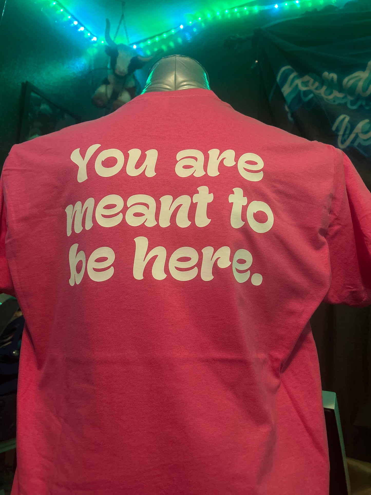 Be Here t-shirt- white design