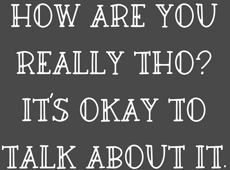 You Good Bruh....It's Okay to Talk About it: Bright Colors/ White Design
