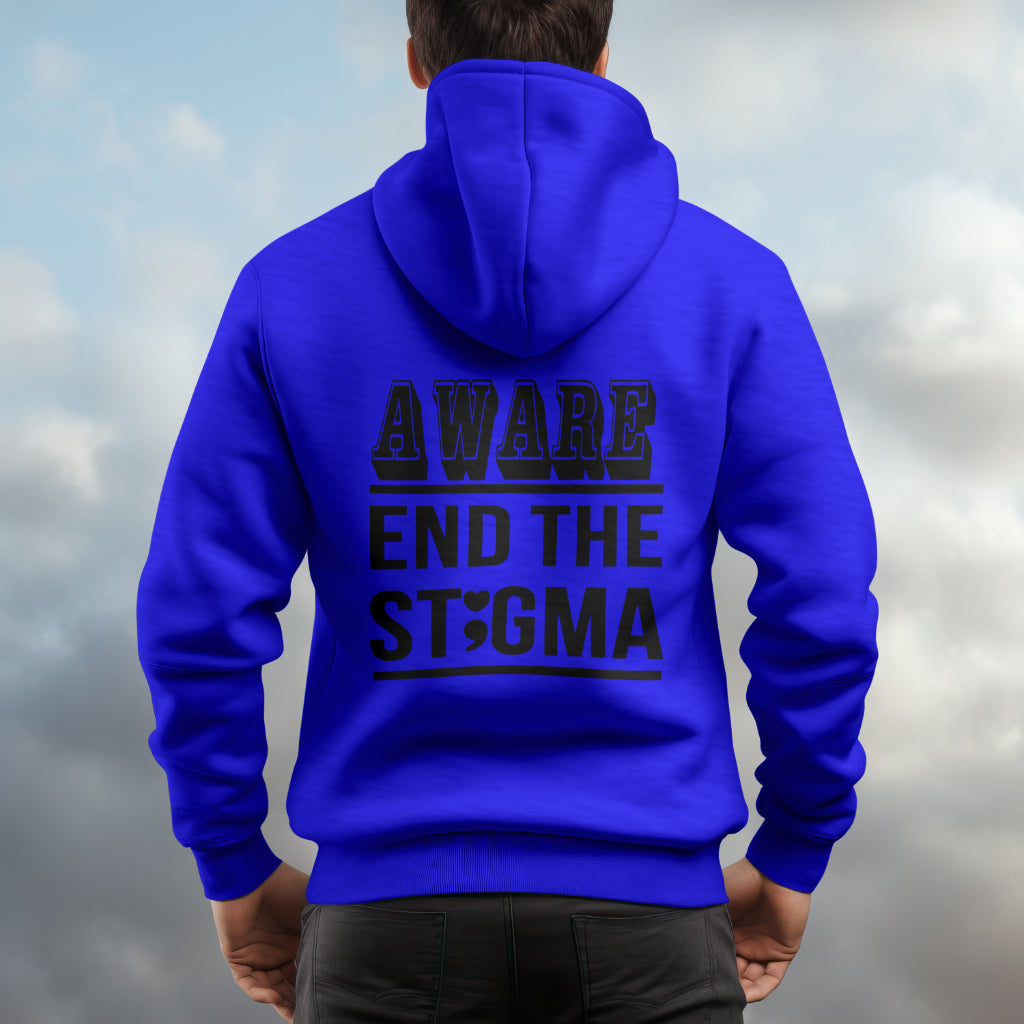Aware End the Stigma Hoodie- Black Design #3