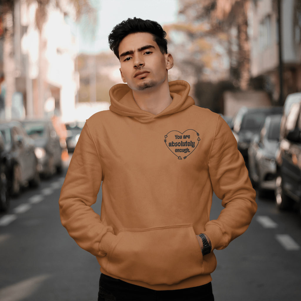 You are Absolutely Enough Heart: Hoodie/ Black Design