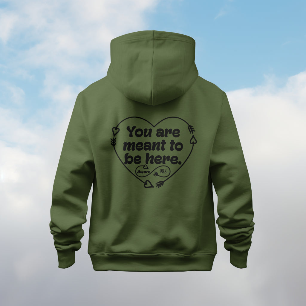 You are Absolutely Enough Heart: Hoodie/ Black Design