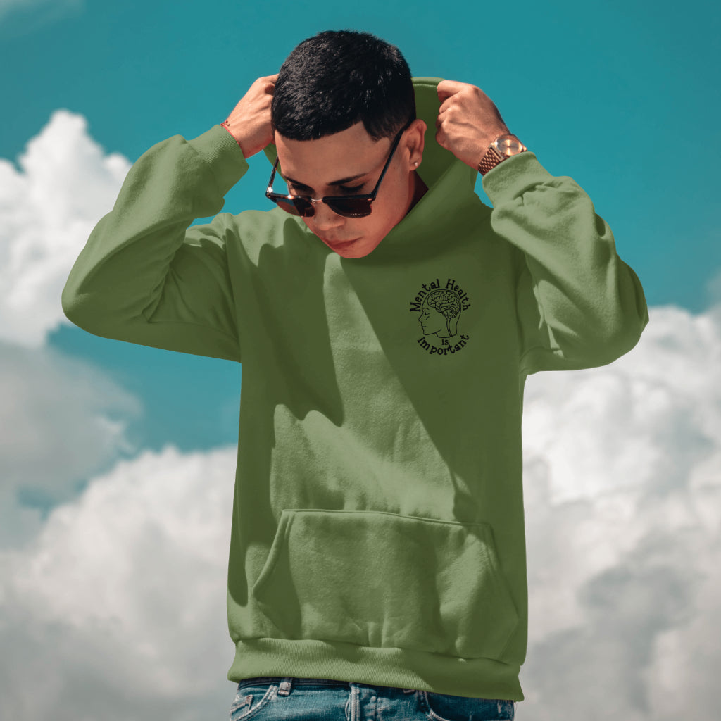 Let's Talk about Mental Health Hoodie- Black Design
