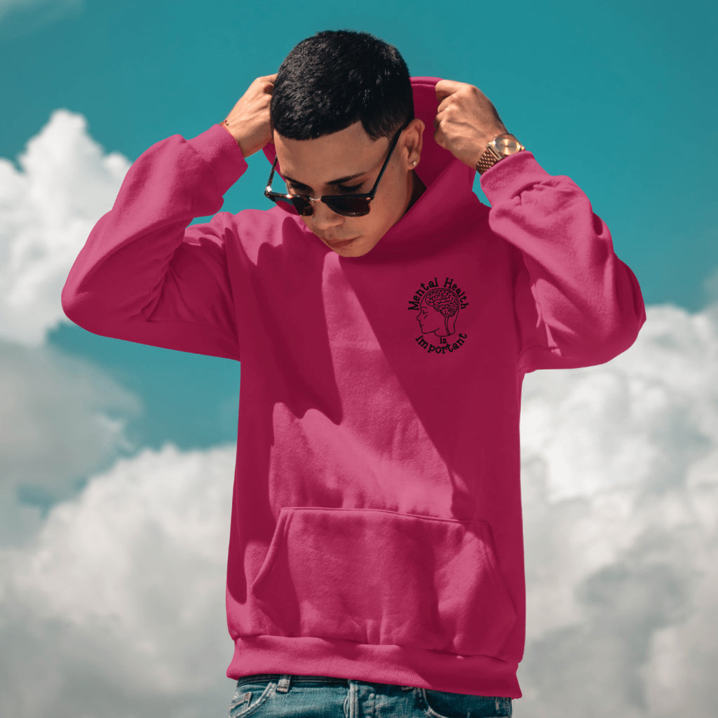 Let's Talk about Mental Health Hoodie- Black Design