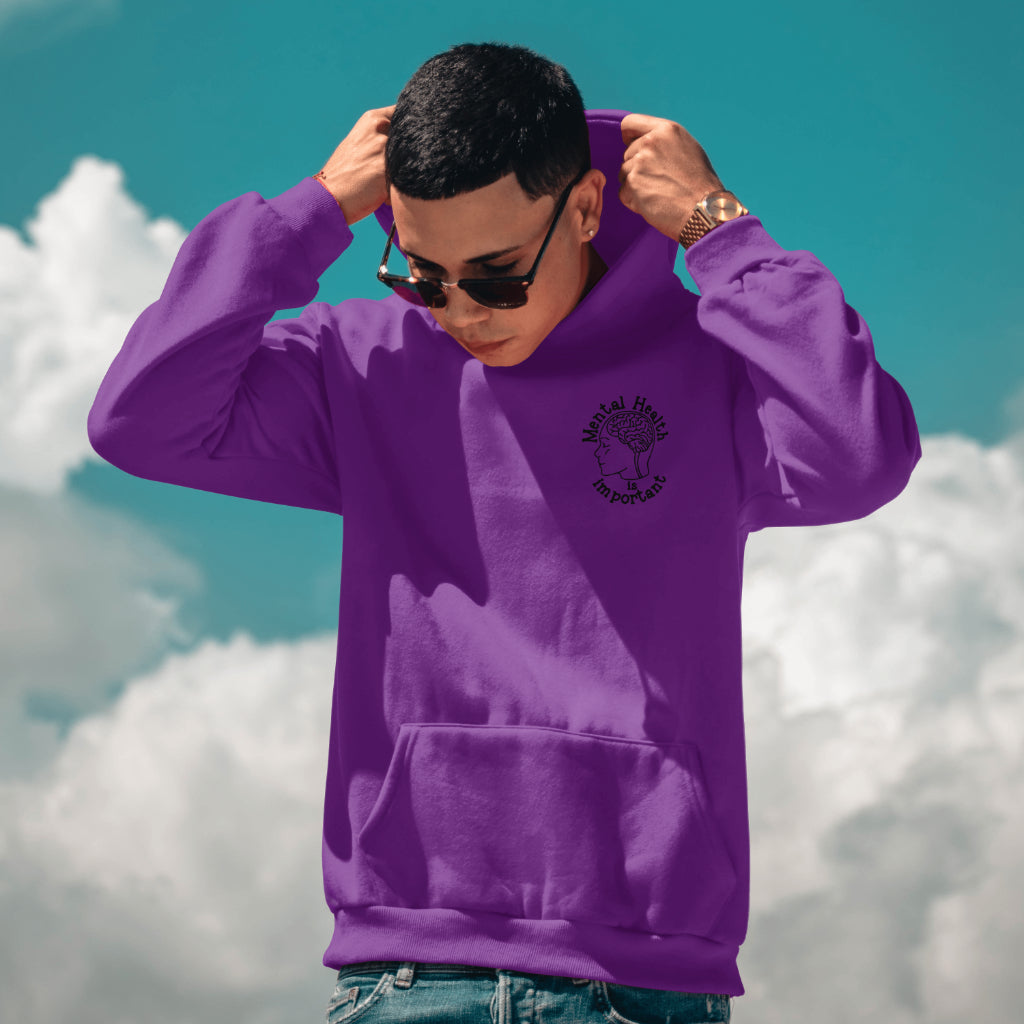 Let's Talk about Mental Health Hoodie- Black Design