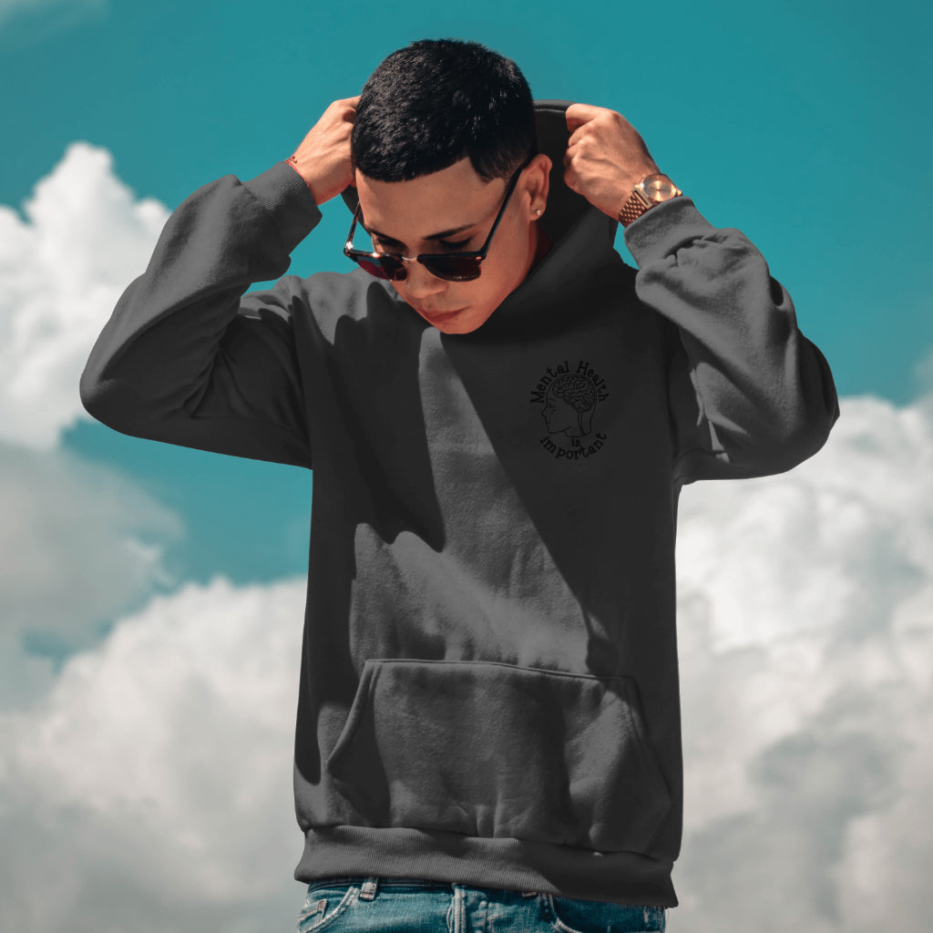 Let's Talk about Mental Health Hoodie- Black Design