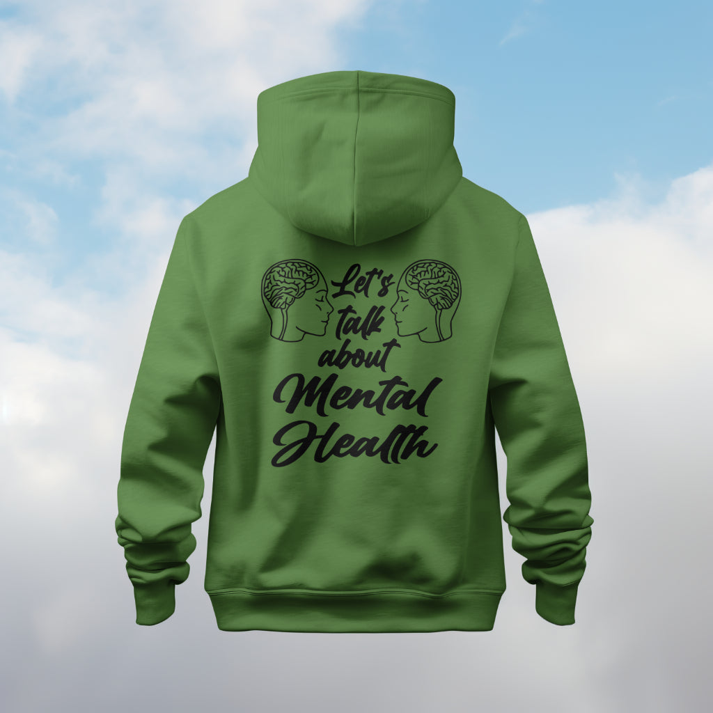 Let's Talk about Mental Health Hoodie- Black Design