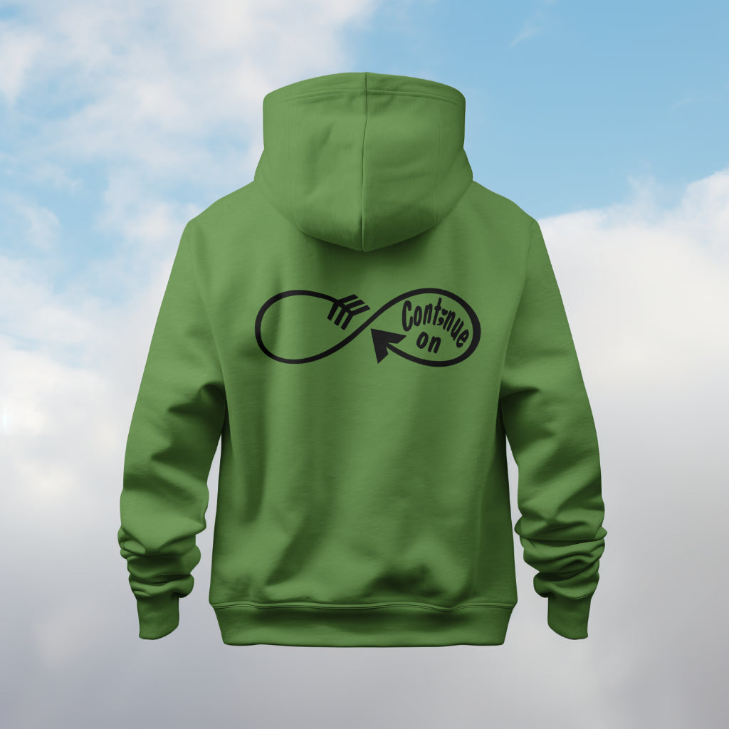 Continue On: Hoodie/ Black Design