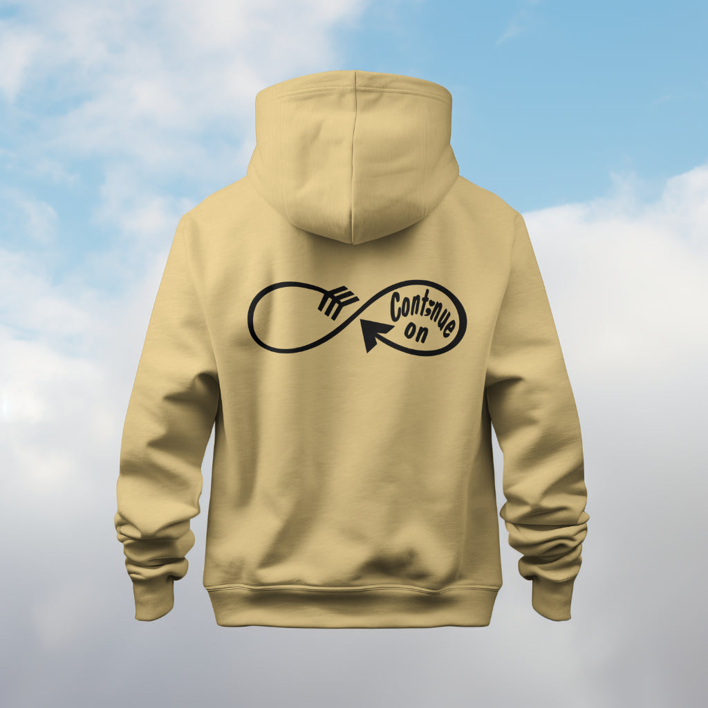 Continue On: Hoodie/ Black Design