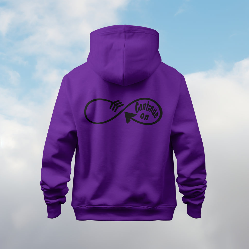 Continue On: Hoodie/ Black Design