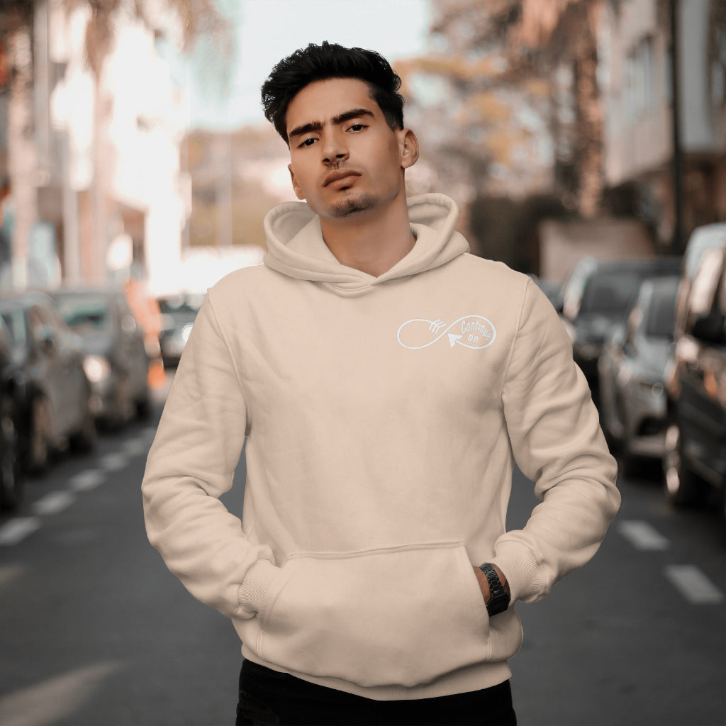 Continue On: Hoodie/ White Design