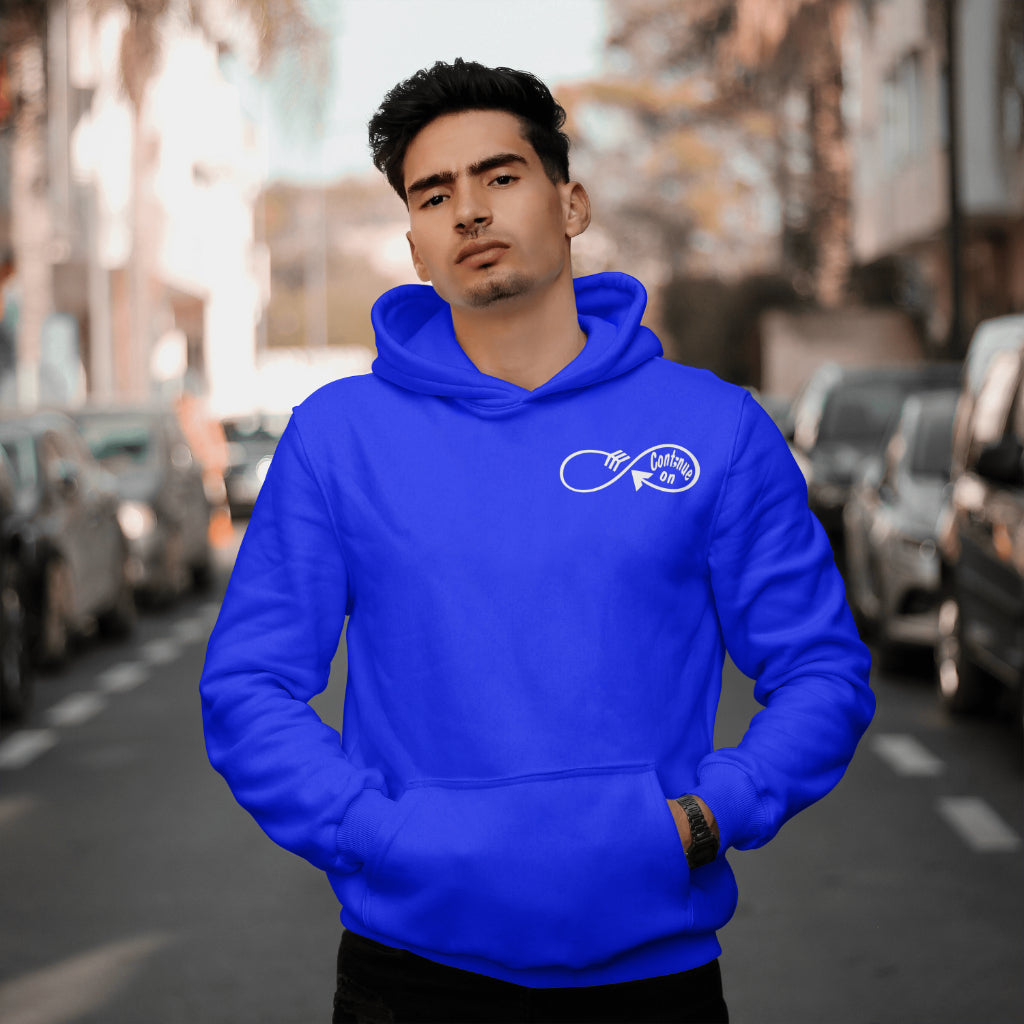 Continue On: Hoodie/ White Design
