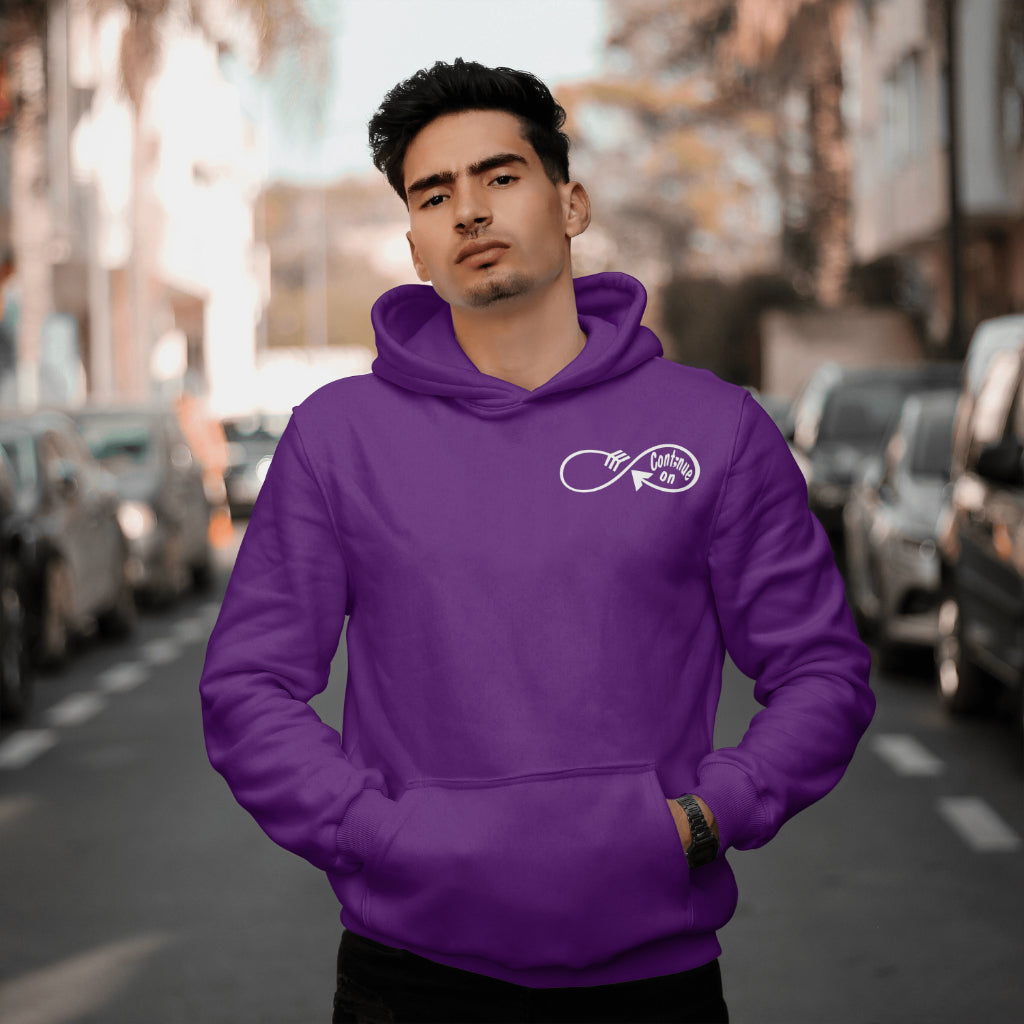 Continue On: Hoodie/ White Design