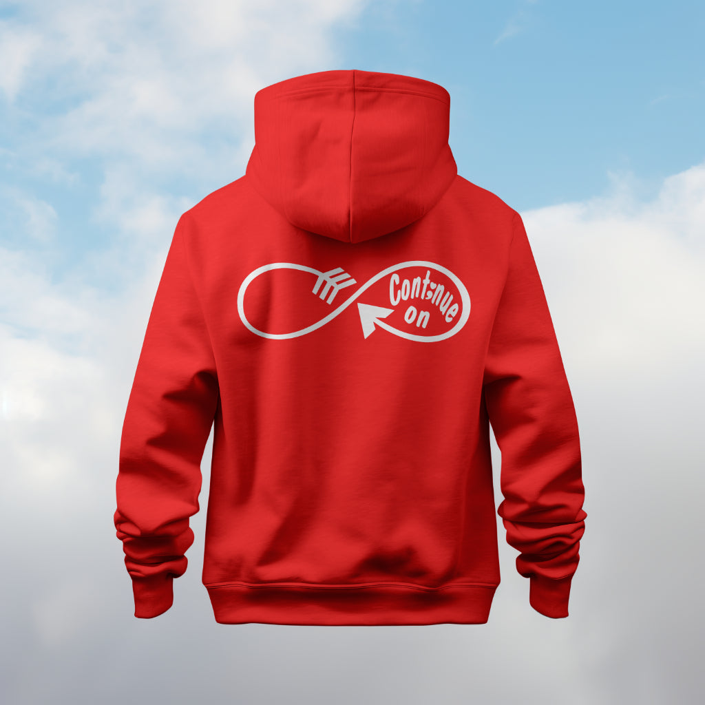 Continue On: Hoodie/ White Design