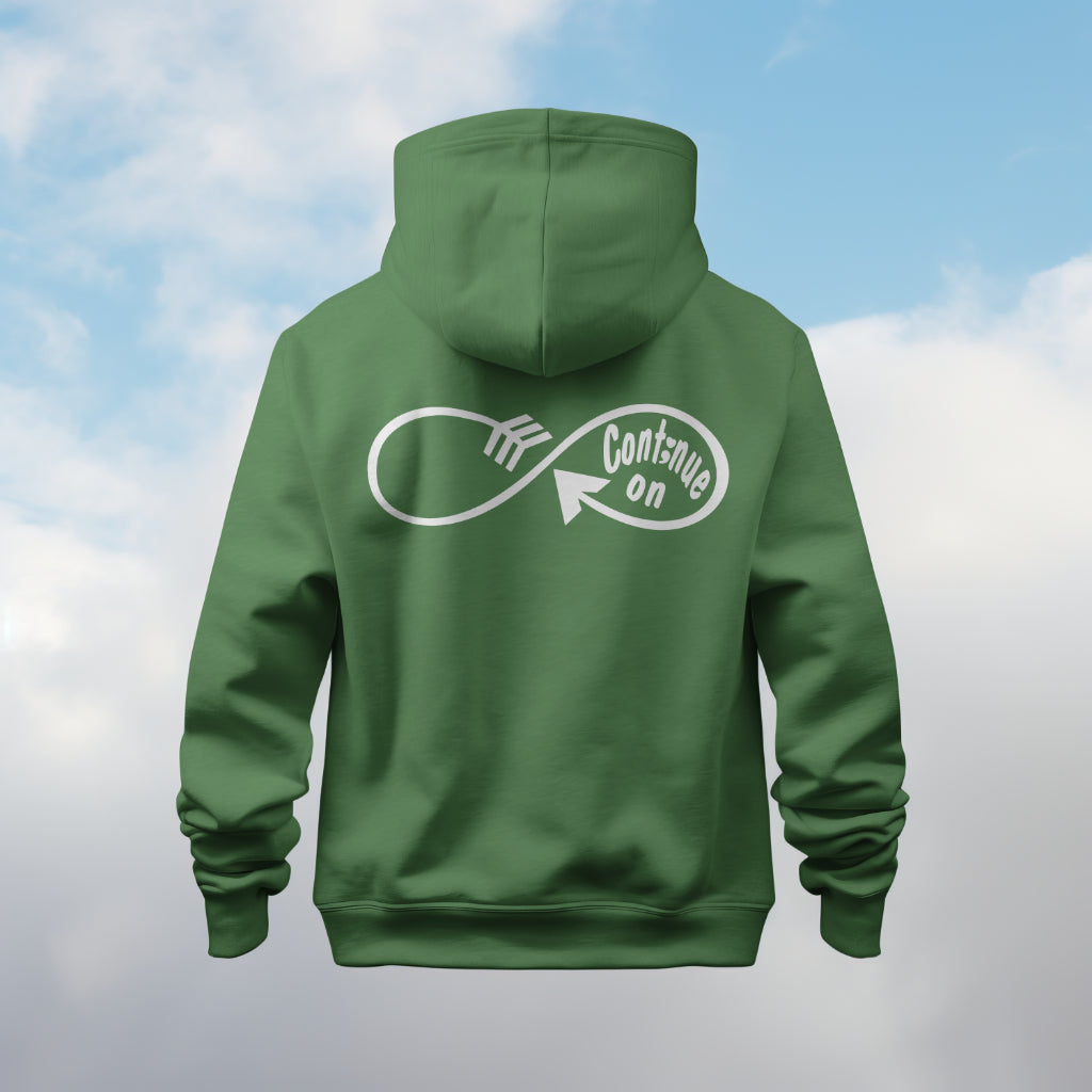 Continue On: Hoodie/ White Design
