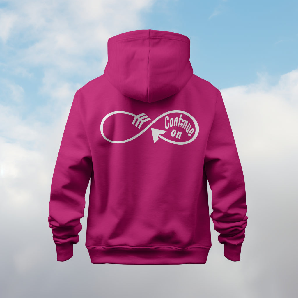 Continue On: Hoodie/ White Design