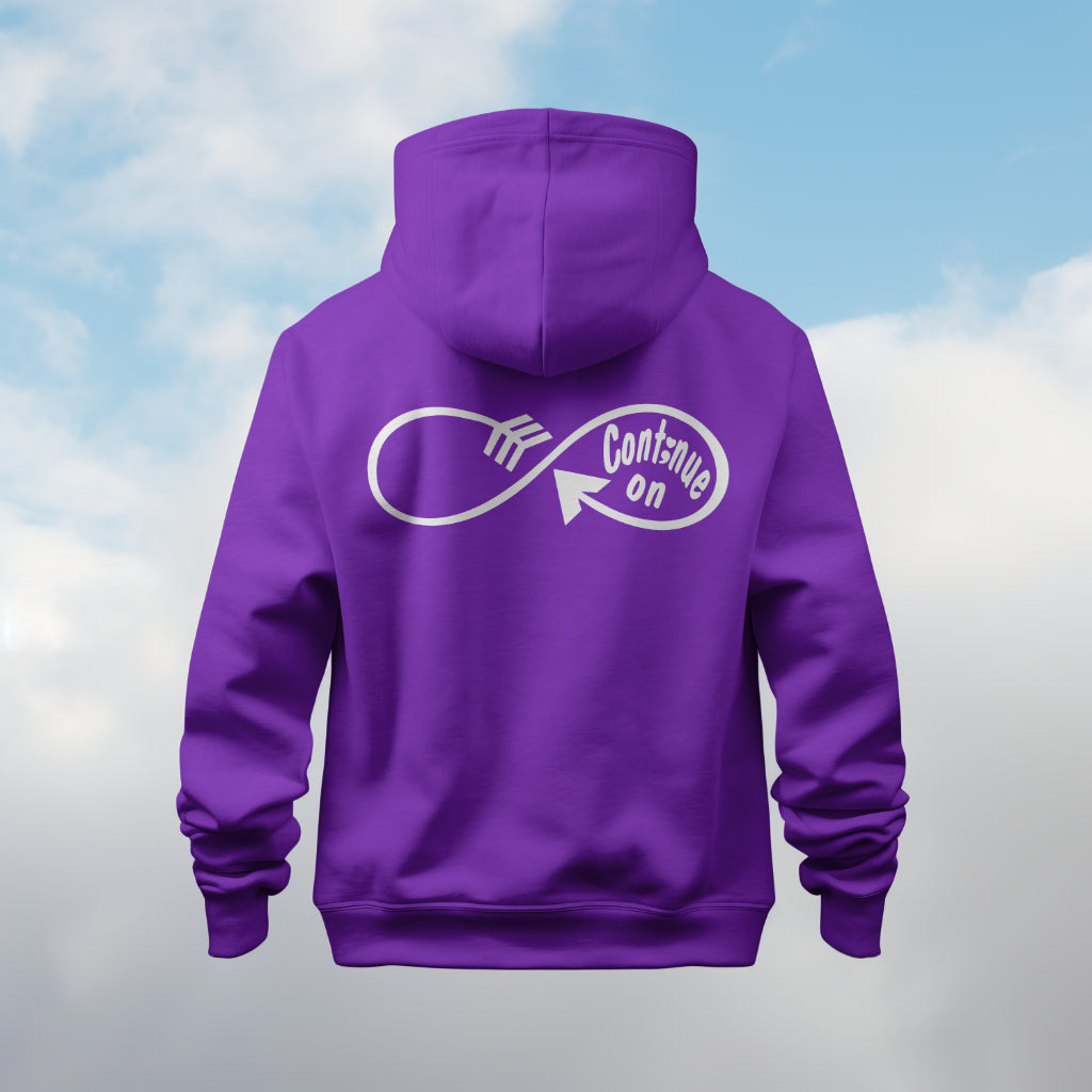 Continue On: Hoodie/ White Design