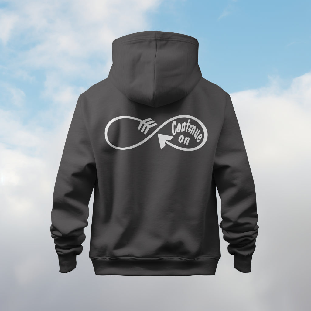 Continue On: Hoodie/ White Design