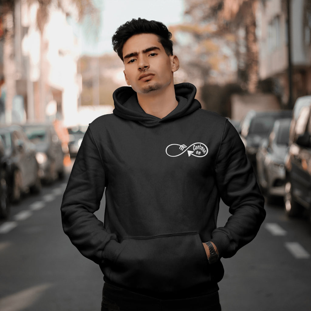 Continue On: Hoodie/ White Design