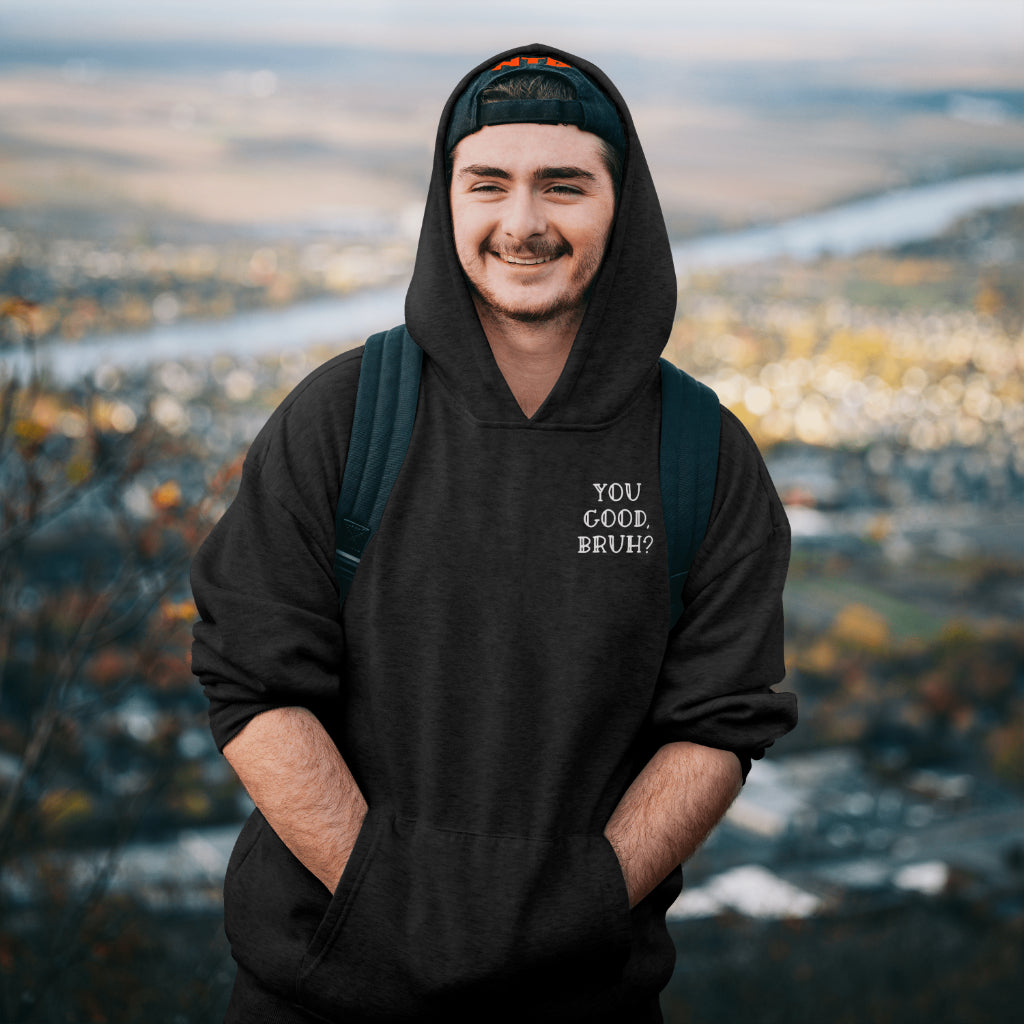 You Good, Bruh? Men’s Mental: Hoodie/ White Design