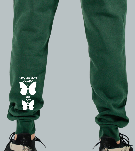 You Good Bruh? Joggers with White design